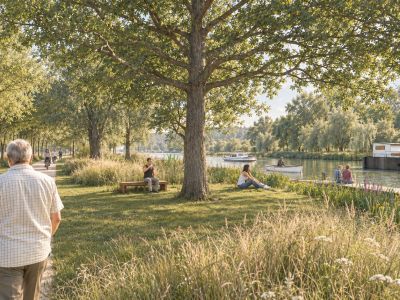 Le parc des berges