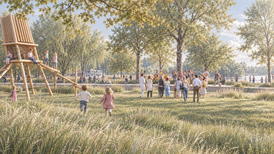 Le parc des berges