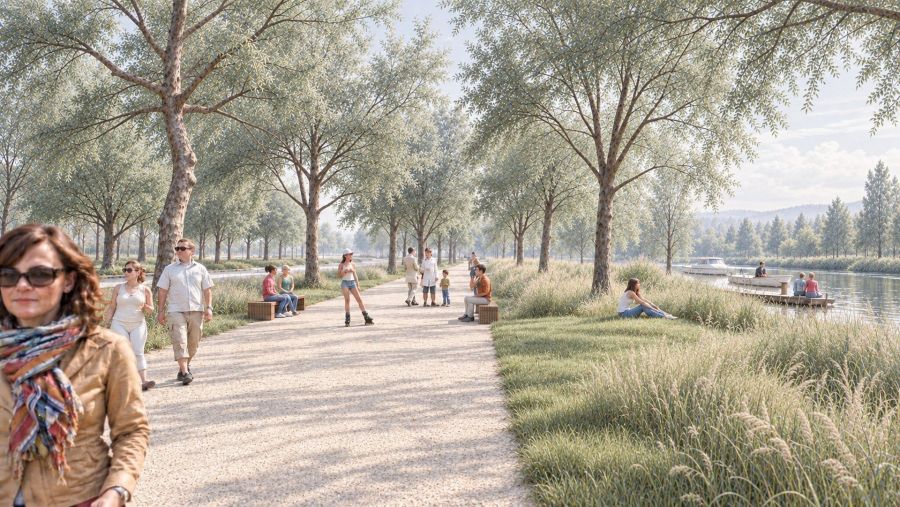 Le parc des berges