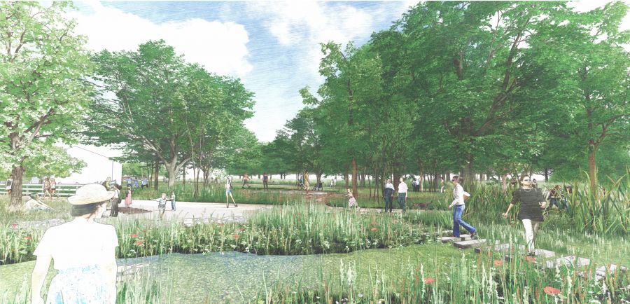 Le parc des berges