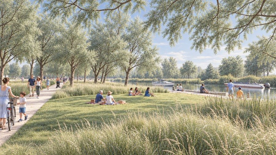 Le parc des berges