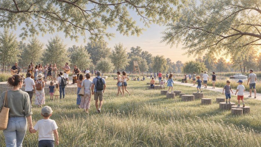 Le parc des berges