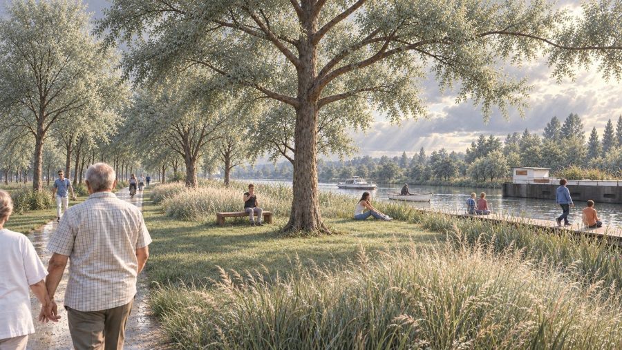 Le parc des berges